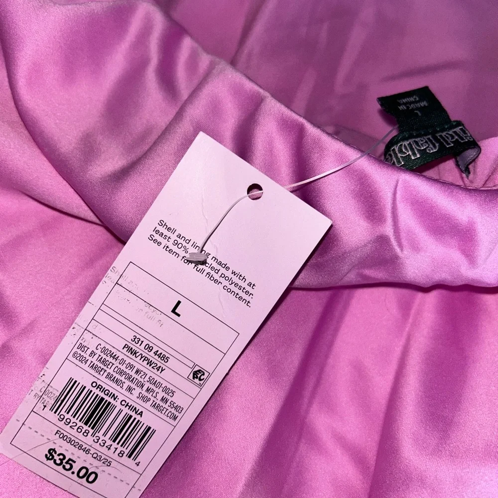 NWT Large Wild Fable Women's Satin Twist Mini Slip Dress - Pink - Satin - Picture 8 of 8